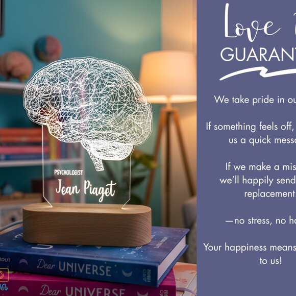 Personalized Brain Lamp • Psychologist or Neurologist Gift • Grad Gift - Picture 6 of 8